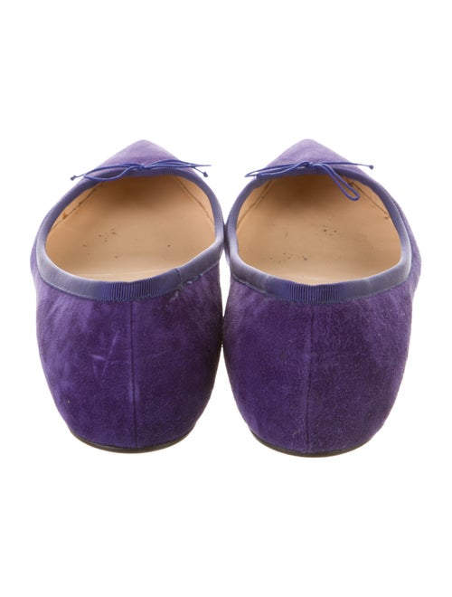 Christian Louboutin Suede Bow Accents Ballet Flats