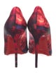 Christian Louboutin Satin Floral Print Pumps