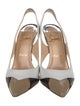 Christian Louboutin Leather Colorblock Pattern Slingback Pumps