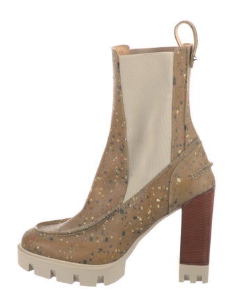 Christian Louboutin Rubber Printed Rain Boots