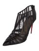 Christian Louboutin Mesh Leather Trim Embellishment Pumps
