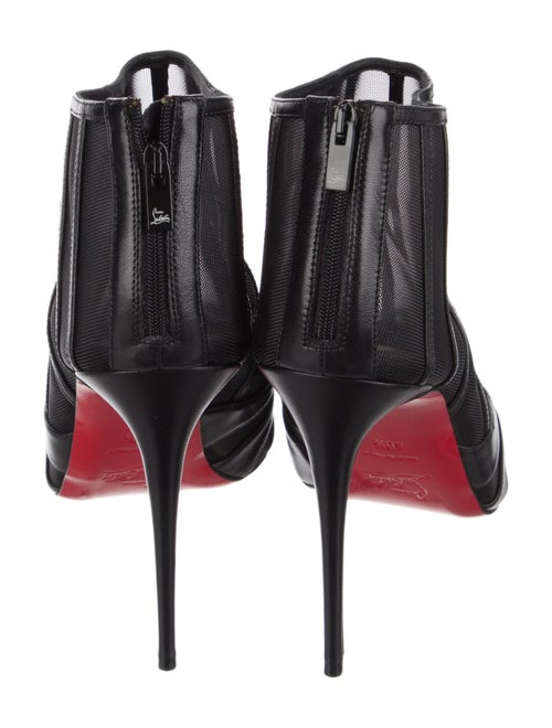 Christian Louboutin Mesh Leather Trim Embellishment Pumps