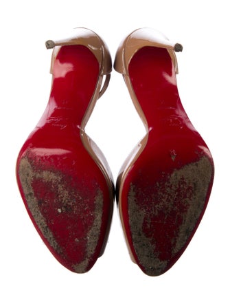Christian Louboutin Patent Leather T-Strap Pumps