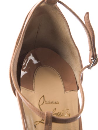 Christian Louboutin Patent Leather T-Strap Pumps