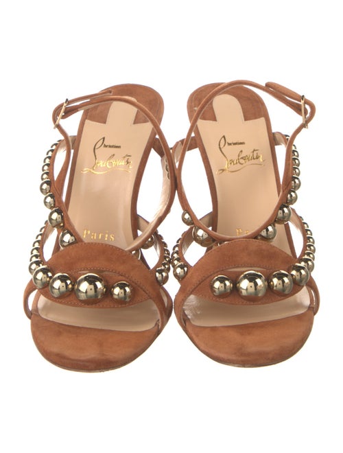 Christian Louboutin Suede Studded Accents Sandals