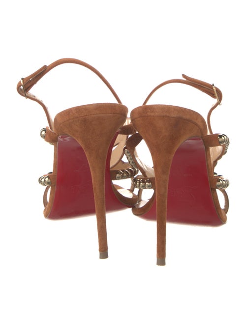 Christian Louboutin Suede Studded Accents Sandals