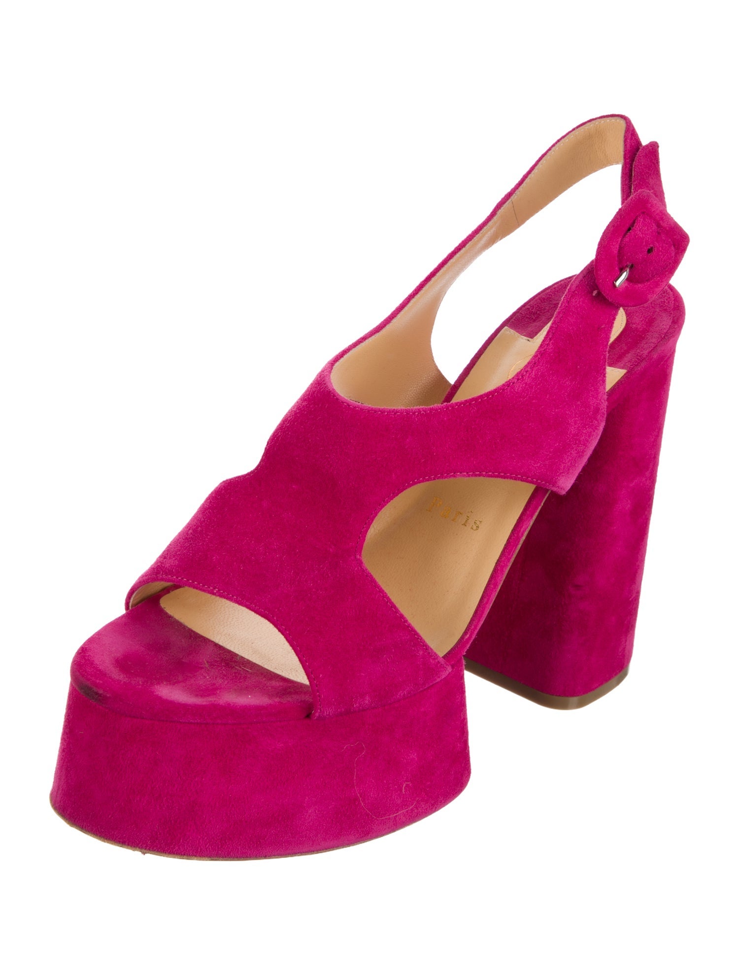 Christian Louboutin Suede Slingback Sandals