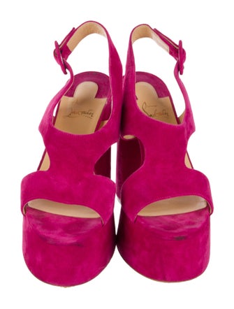 Christian Louboutin Suede Slingback Sandals