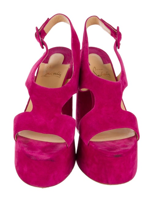 Christian Louboutin Suede Slingback Sandals