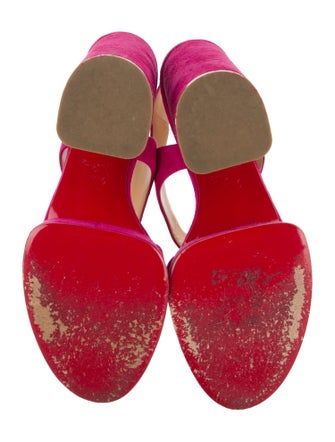 Christian Louboutin Suede Slingback Sandals