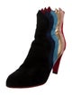 Christian Louboutin Suede Colorblock Pattern Boots