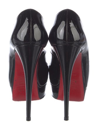 Christian Louboutin Patent Leather Keyhole Accent Pumps