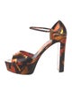 Christian Louboutin Leather Printed D'Orsay Pumps