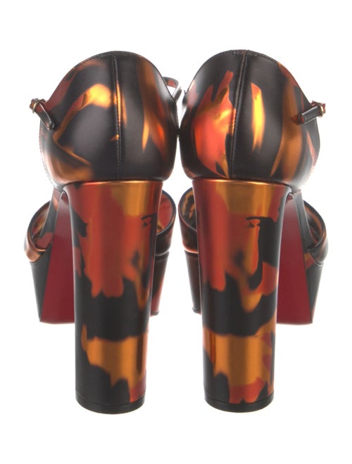 Christian Louboutin Leather Printed D'Orsay Pumps