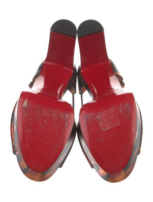 Christian Louboutin Leather Printed D'Orsay Pumps