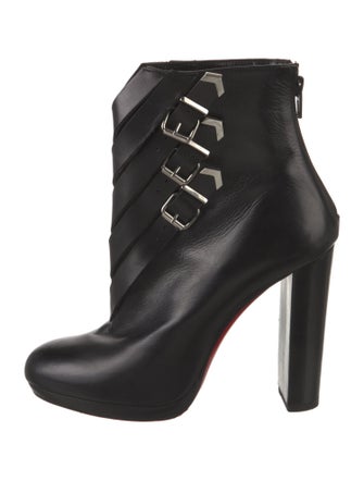 Christian Louboutin Leather Lace-Up Boots