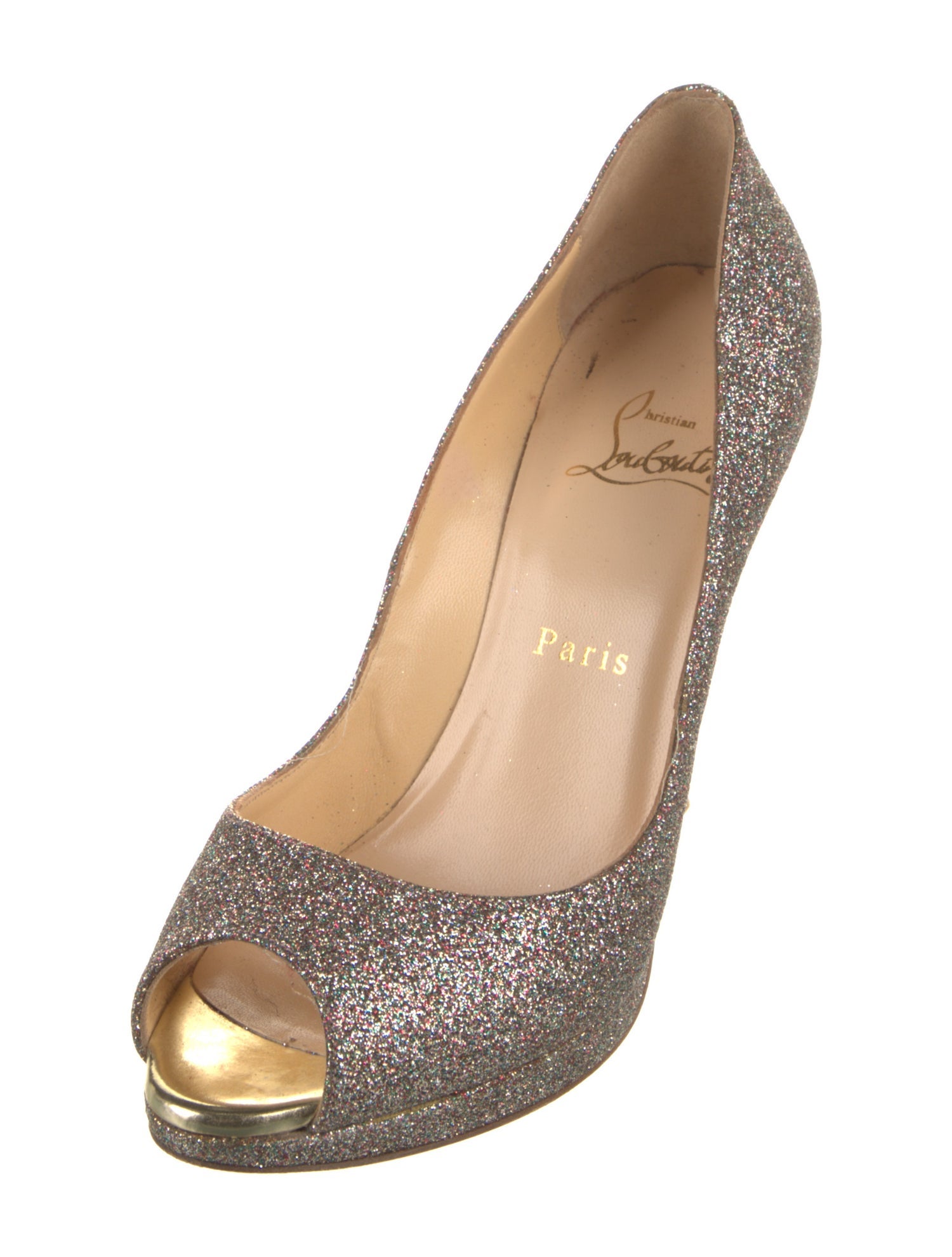 Christian Louboutin Glitter Glitter Accents Pumps
