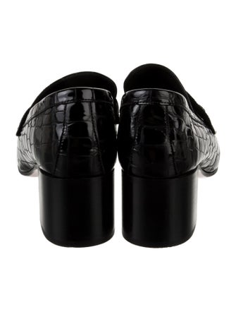 Christian Louboutin Embossed Leather Chain-Link Accents Pumps