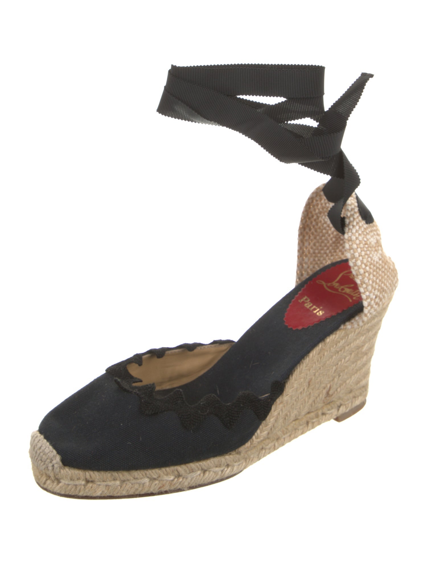 Christian Louboutin Canvas D'Orsay Pumps