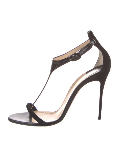 Christian Louboutin Athena Alta Suede T-Strap Sandals