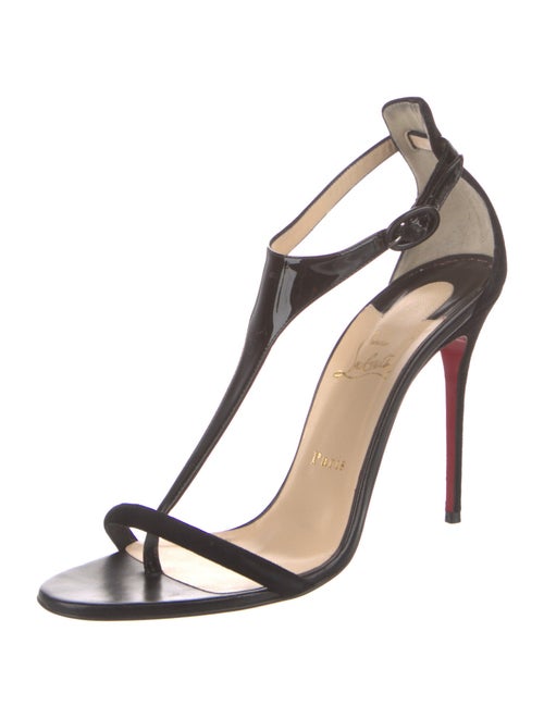 Christian Louboutin Athena Alta Suede T-Strap Sandals