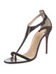 Christian Louboutin Athena Alta Suede T-Strap Sandals