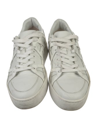 Christian Louboutin Spike Accents Leather Sneakers