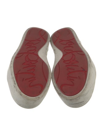 Christian Louboutin Spike Accents Leather Sneakers