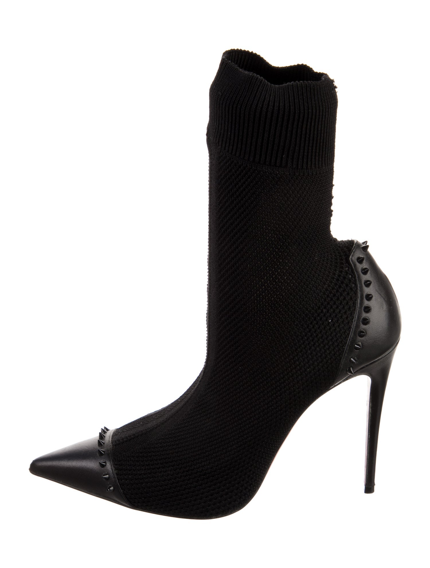 Christian Louboutin Spike Accents Studded Accents Sock Boots