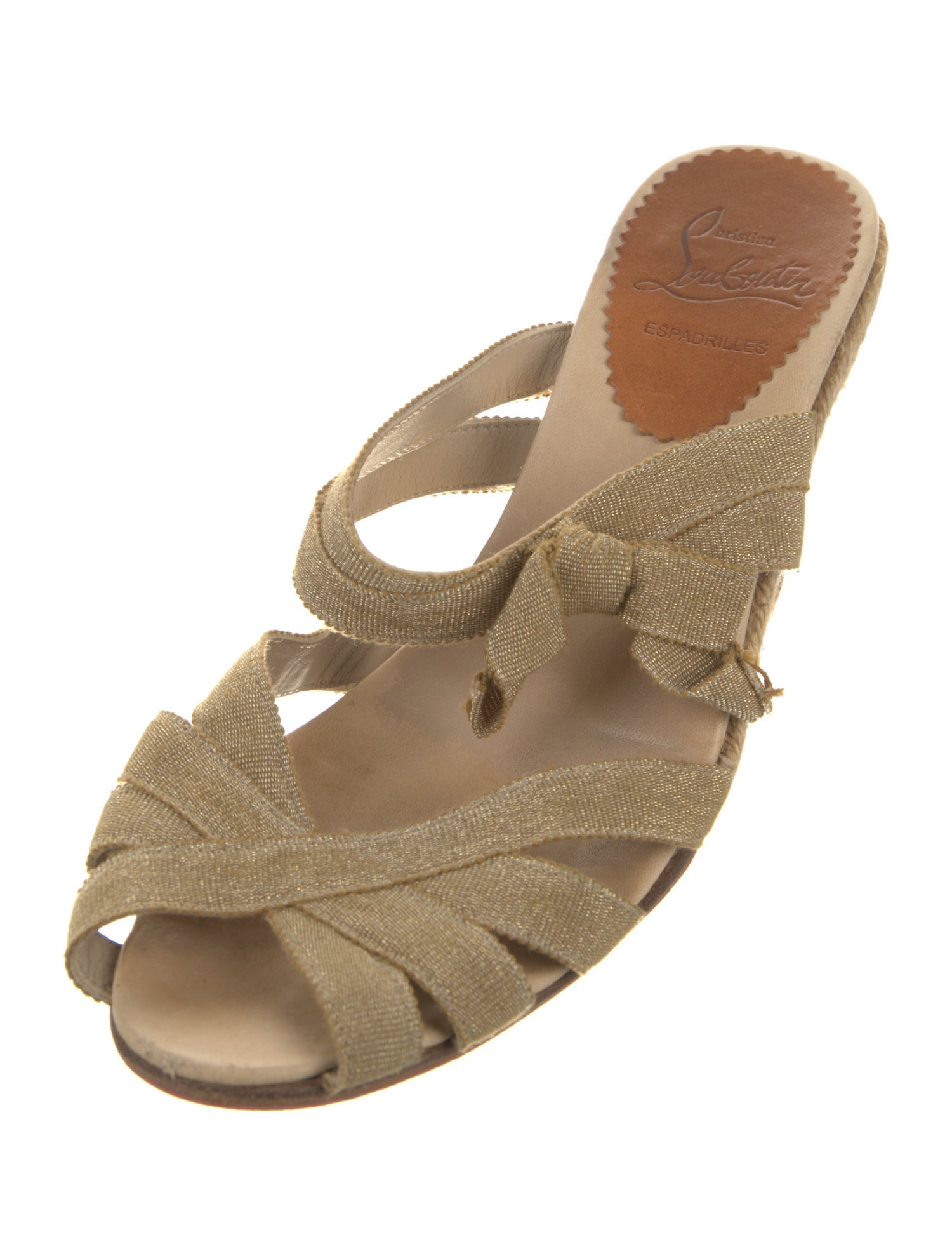 Christian Louboutin Canvas Slides