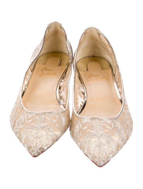 Christian Louboutin Follies Lace Mesh Ballet Flats