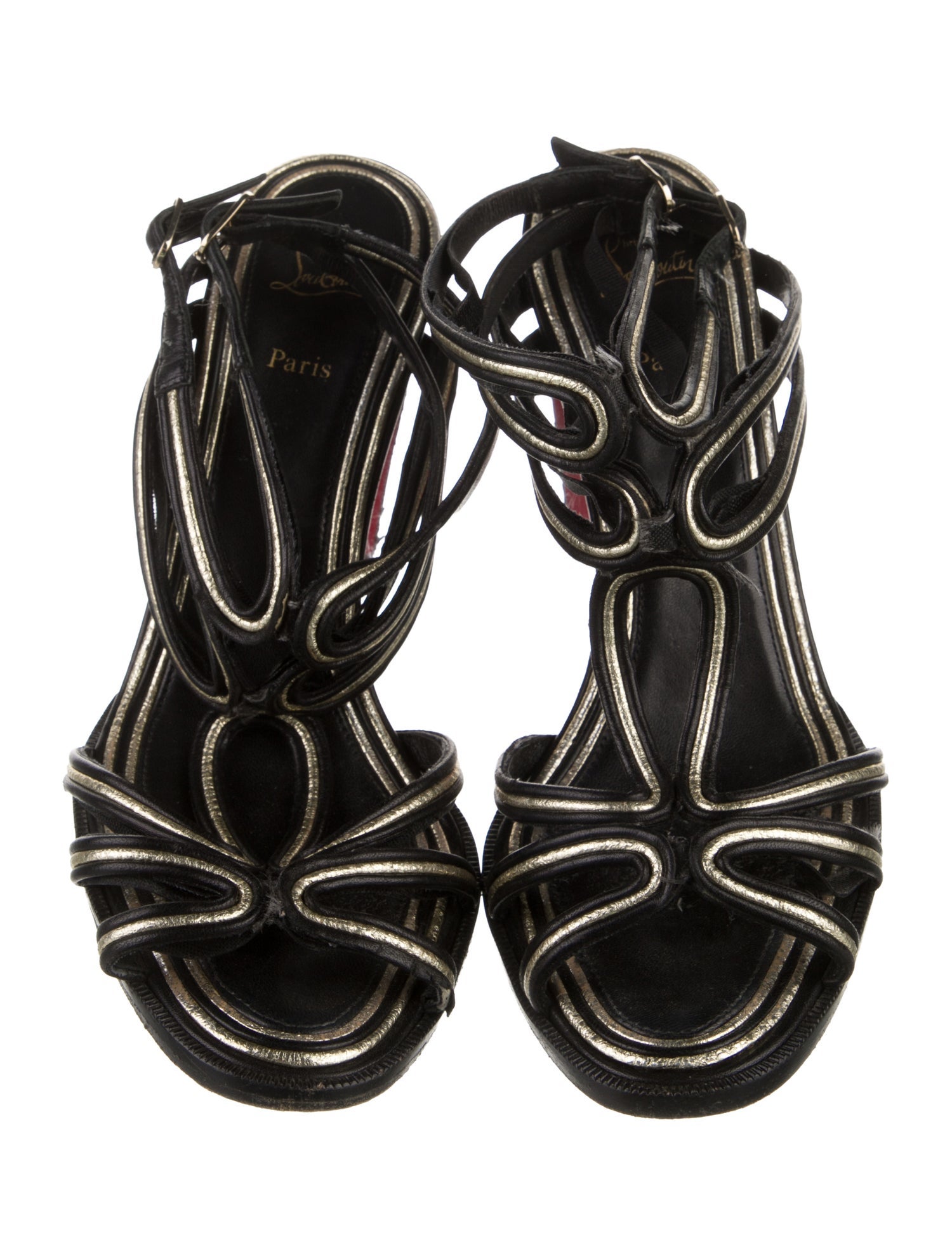 Christian Louboutin Leather T-Strap Sandals