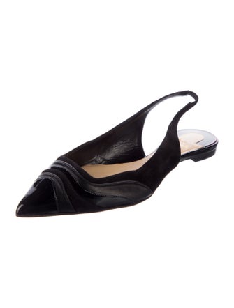 Christian Louboutin Degradama Suede Slingback Flats