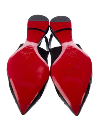 Christian Louboutin Degradama Suede Slingback Flats
