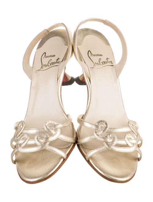 Christian Louboutin Leather Slingback Sandals