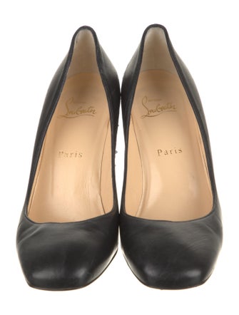 Christian Louboutin Spike Accents Leather Pumps