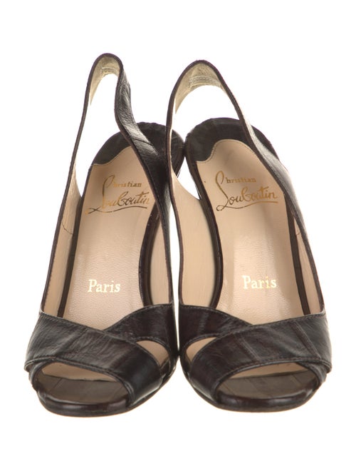 Christian Louboutin Leather Slingback Sandals