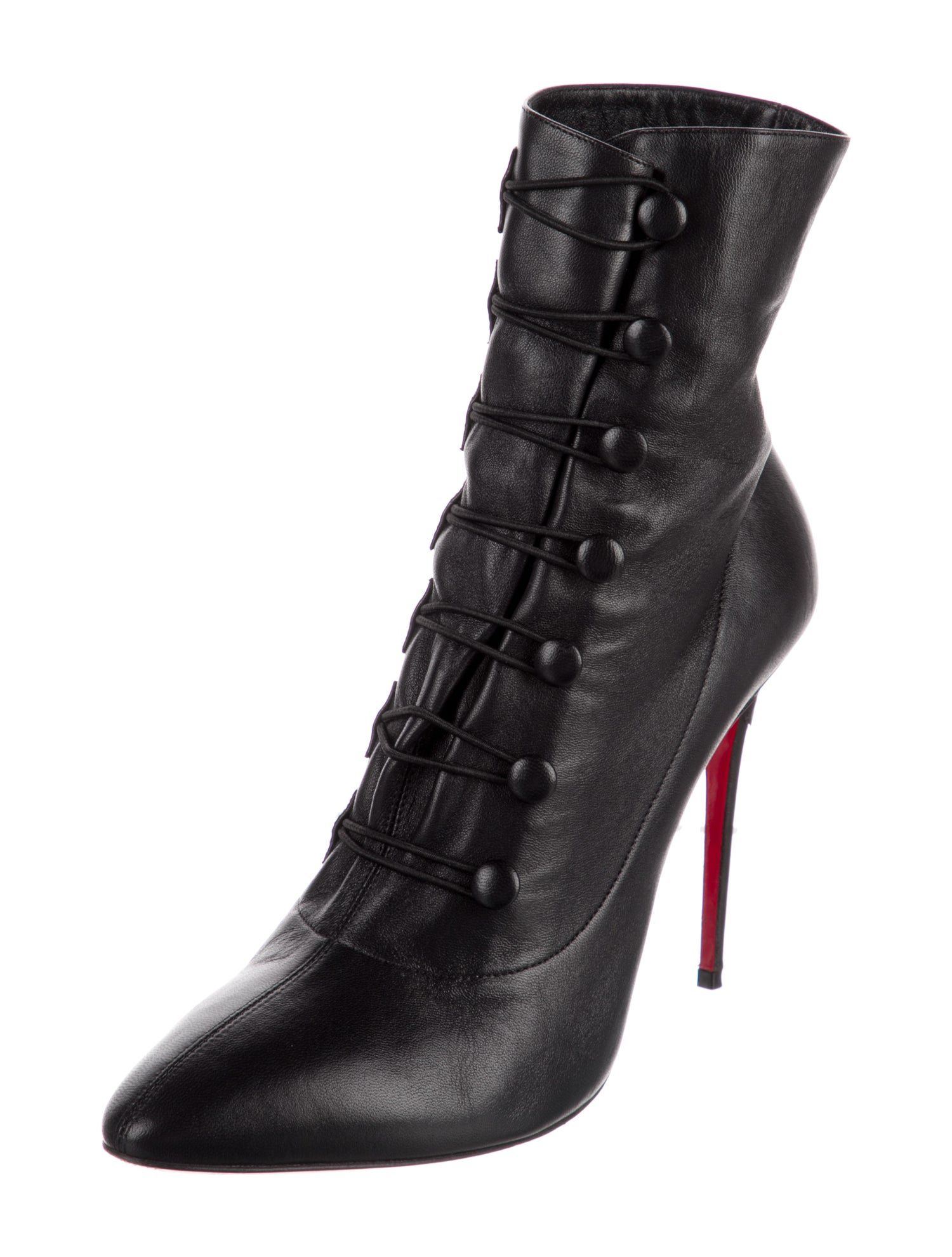 Christian Louboutin Leather Lace-Up Boots