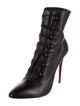 Christian Louboutin Leather Lace-Up Boots