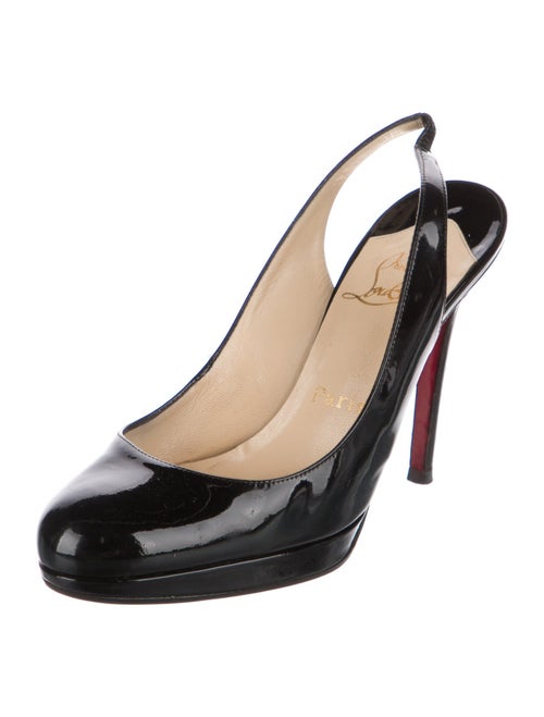 Christian Louboutin Patent Leather Slingback Pumps