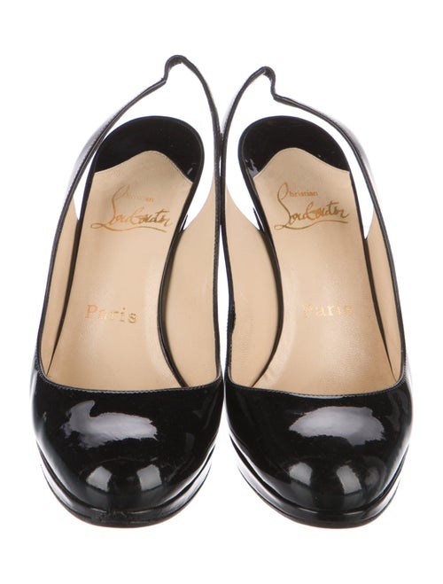 Christian Louboutin Patent Leather Slingback Pumps