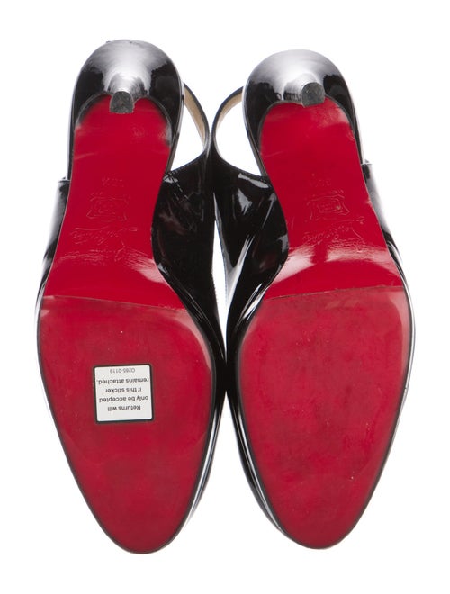 Christian Louboutin Patent Leather Slingback Pumps