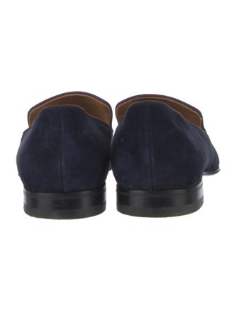 Christian Louboutin Suede Crystal Embellishments Loafers