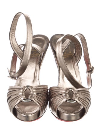 Christian Louboutin Leather Slingback Pumps