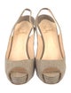 Christian Louboutin Canvas Slingback Pumps