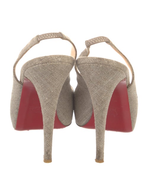 Christian Louboutin Canvas Slingback Pumps
