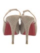 Christian Louboutin Canvas Slingback Pumps