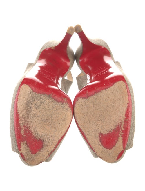 Christian Louboutin Canvas Slingback Pumps