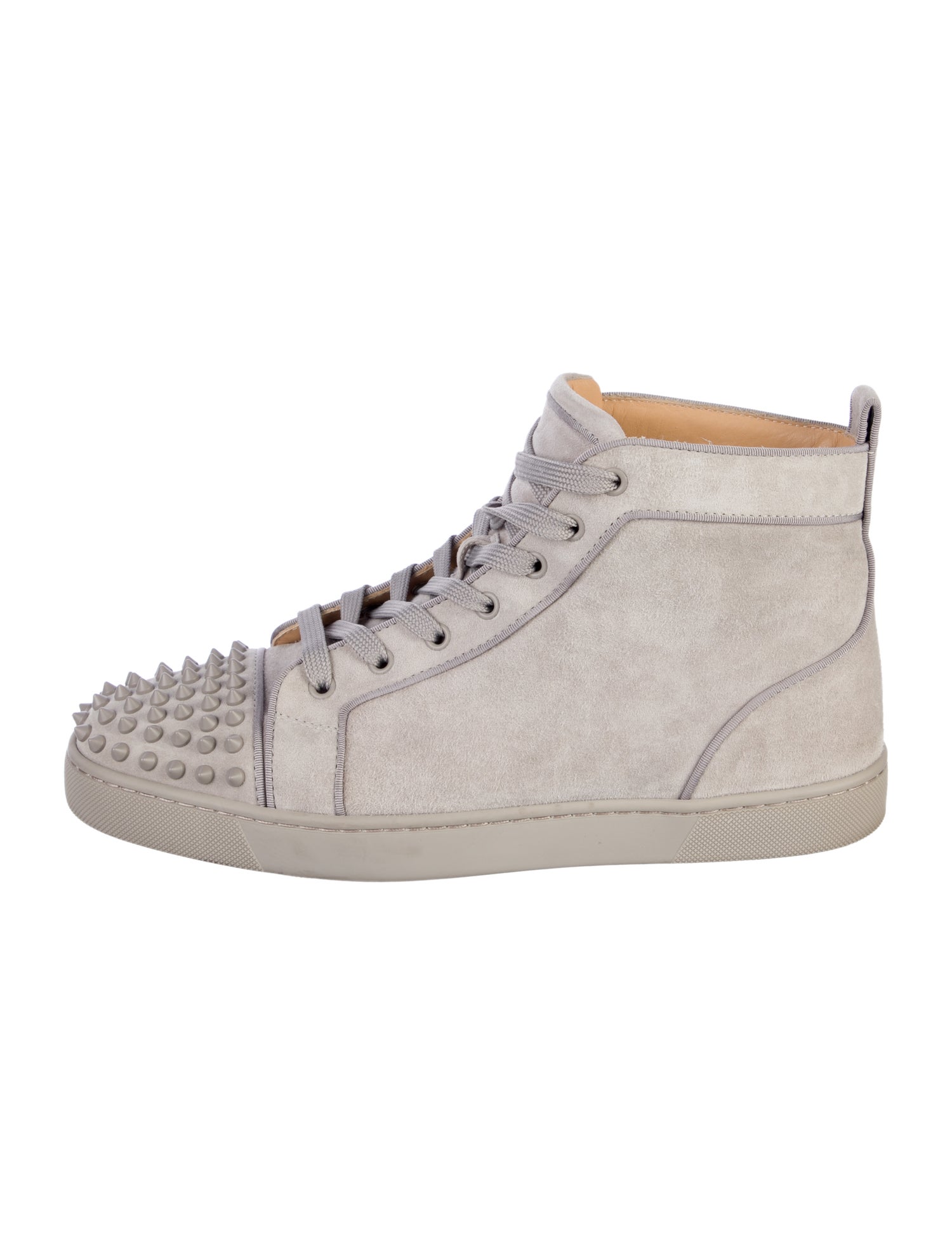 Christian Louboutin Spike Accents Suede Sneakers