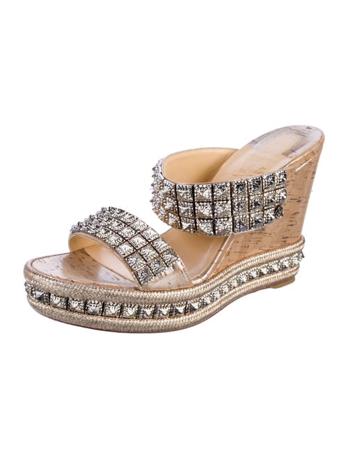 Christian Louboutin Spike Accents Glitter Accents Espadrilles